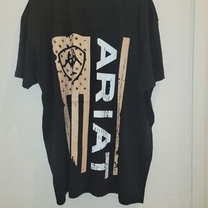 Ariat Black Tee with Tan and White Graphic